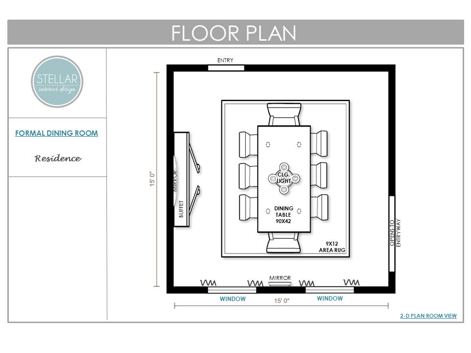 formal dining room floor plan